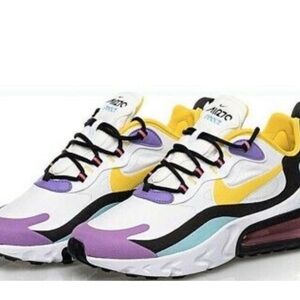 Nike Air Max 270 React Yellow Purple men’s 8.5